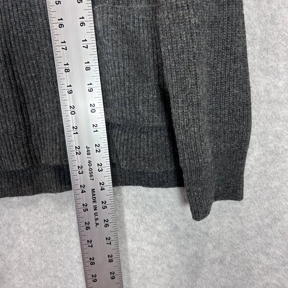 Madewell Gray Small Glenbrook Merino Wool Blend Half Zip Sweater  Pockets Pull O - Picture 5 of 11